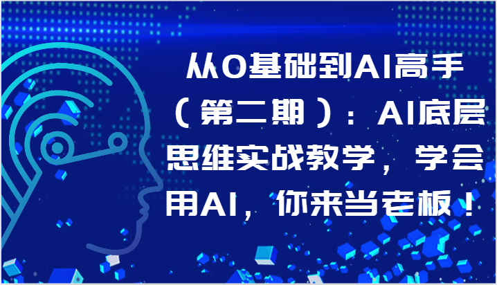 从0基础到AI高手（第二期）：AI底层思维实战教学，学会用AI，你来当老板！-互联网项目分享基地-创业兼职副业项目六星资源网