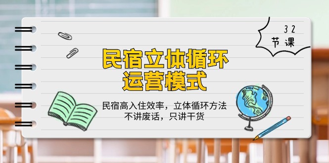 民宿立体循环运营模式：民宿高入住效率，立体循环方法，只讲干货（32节）-互联网项目分享基地-创业兼职副业项目六星资源网